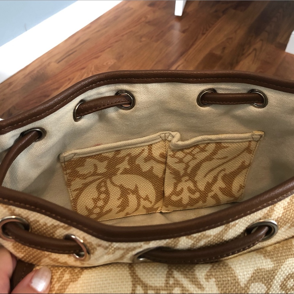 Brown and Cream Spartina 449 Shoulder Bag - Picture 4 of 9